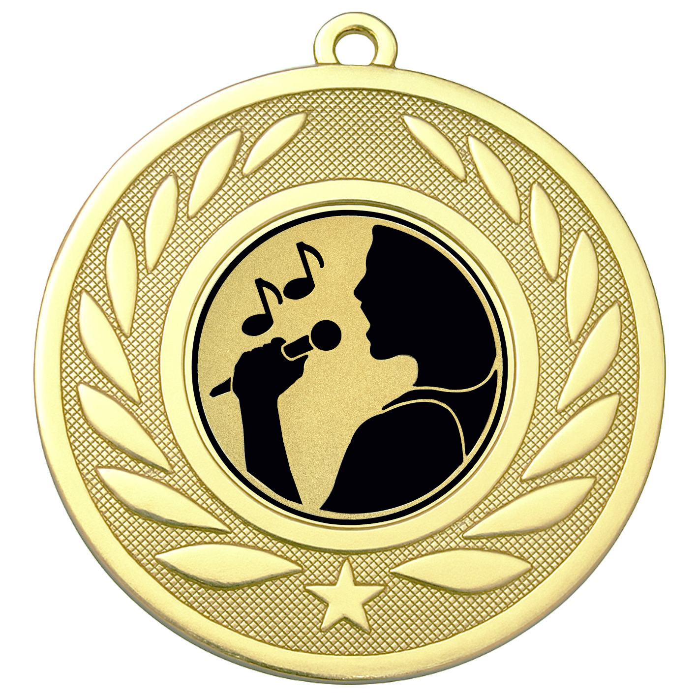 Gold Laurel Singing Medal - FREE Ribbon - BIE.M9459.01