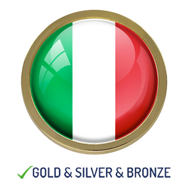 HIGH QUALITY METAL ITALIAN BADGE - 22mm