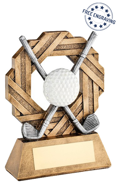 Large Golf Octo Ribbon Series Resin Trophy (21.6cm) - RF762C