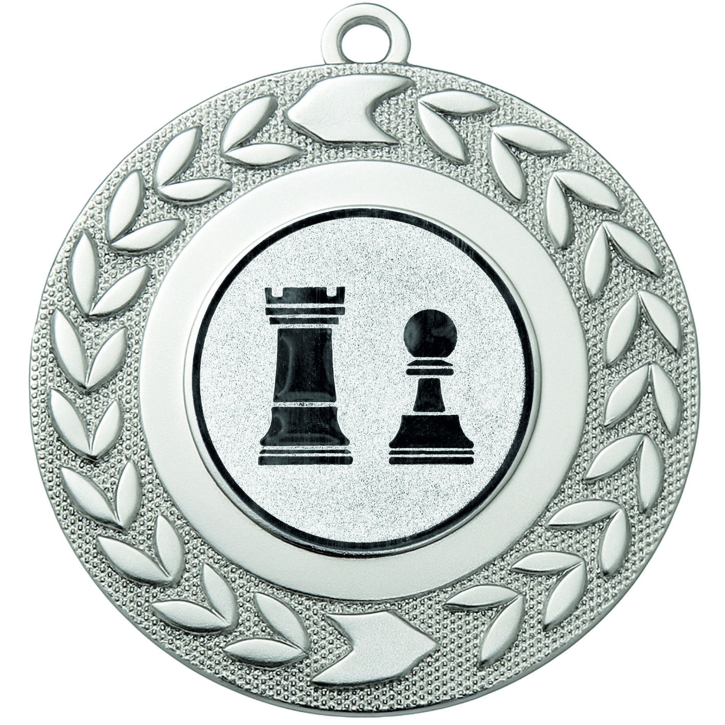 Silver Wreath Chess Medal - FREE Ribbon - BIE.M9460.02