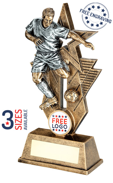 Victorem Male Football Trophy Gold Player & Ball Award FREE Engraving RF062 