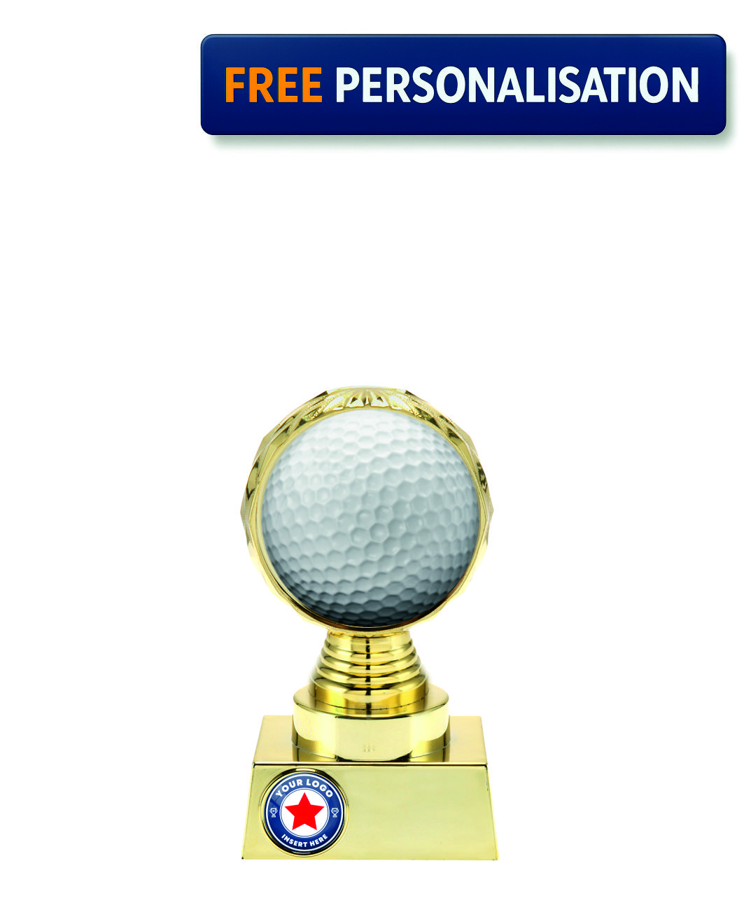 13.5cm GOLD SHINE GOLF AWARD - P514.01 + N31.01