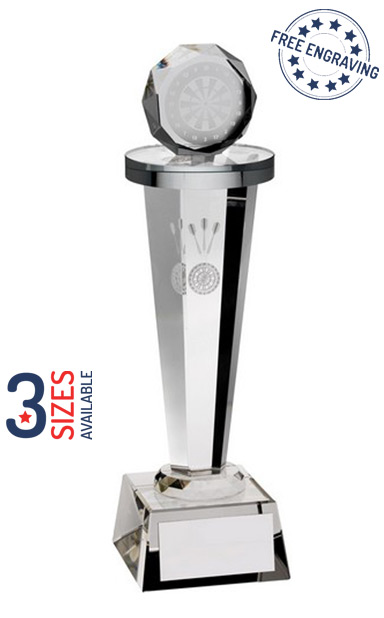 Jade Glass Tower Darts Award with Free Presentation Box - TD303
