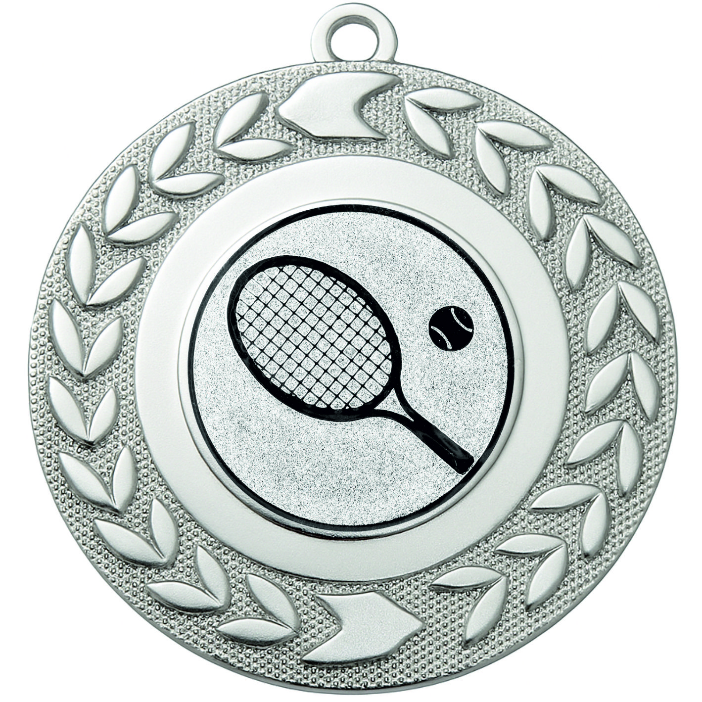Silver Wreath Tennis Medal - FREE Ribbon - BIE.M9460.02