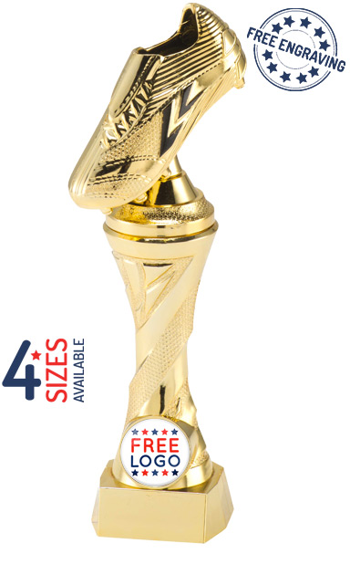Football Trophies Gravity Football Boots Trophy Award 5 sizes FREE Engraving 