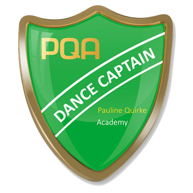 PQA GREEN DANCE CAPTAIN SHIELD BADGE