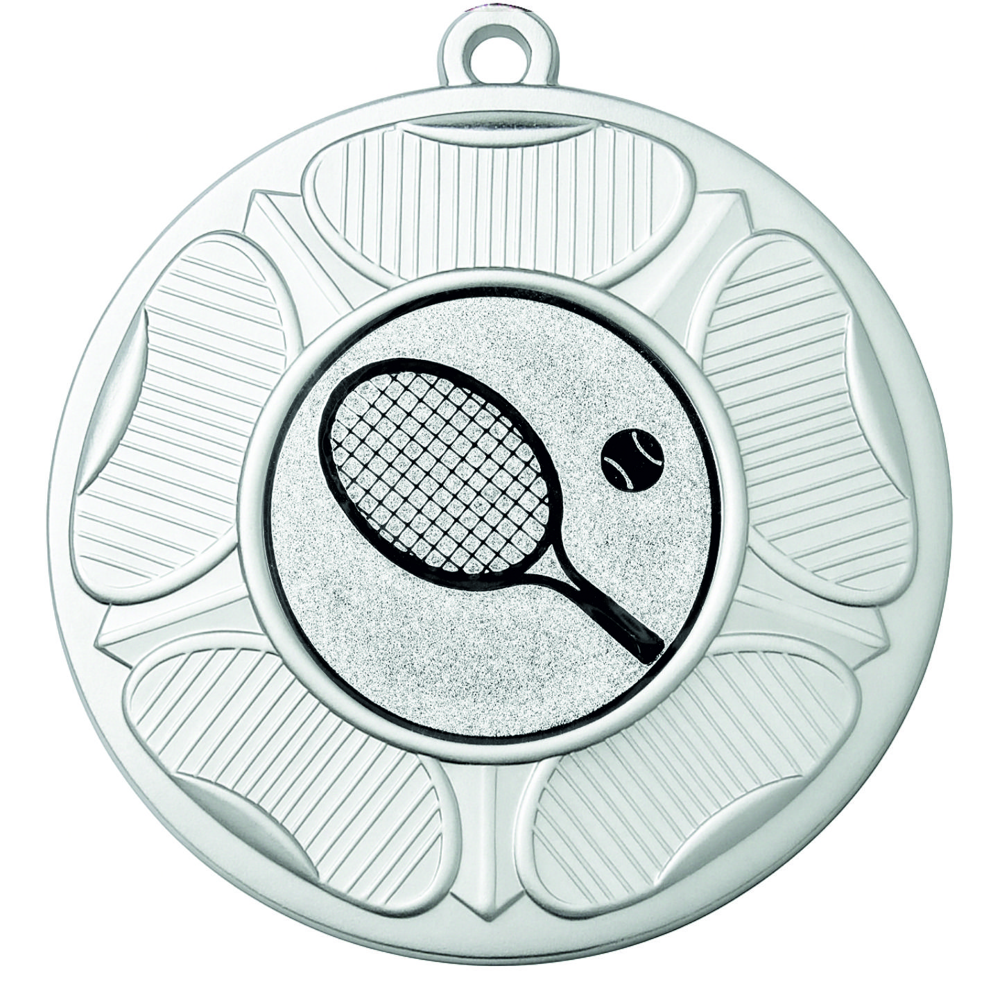 Silver Tudor Rose Tennis Medal-FREE Ribbon-BIE.M9458.02