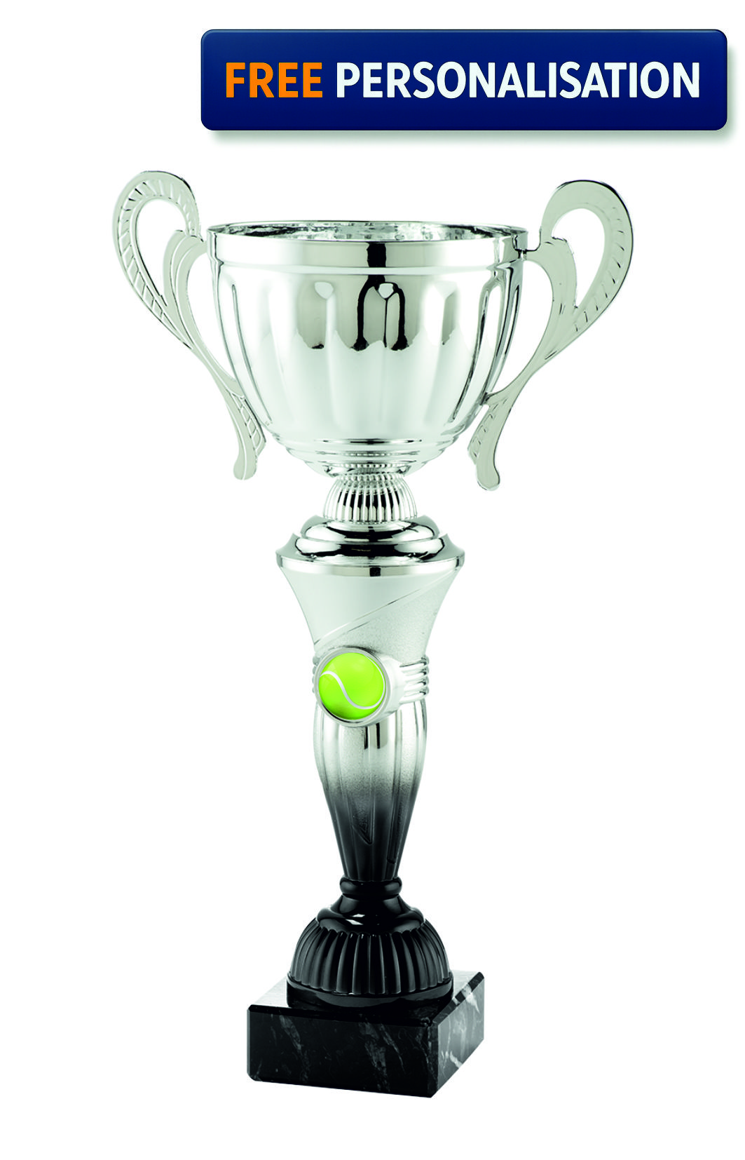 38cm SILVER & BLACK CUP TENNIS AWARD - MT.151.16.F
