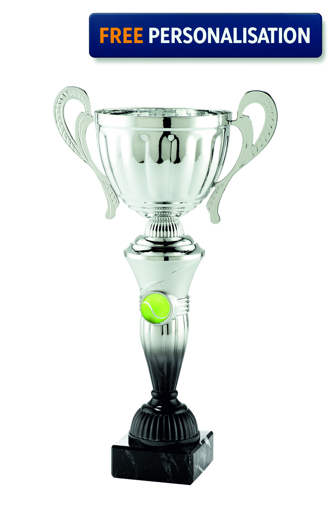 36cm SILVER & BLACK CUP TENNIS AWARD - MT.151.16.E