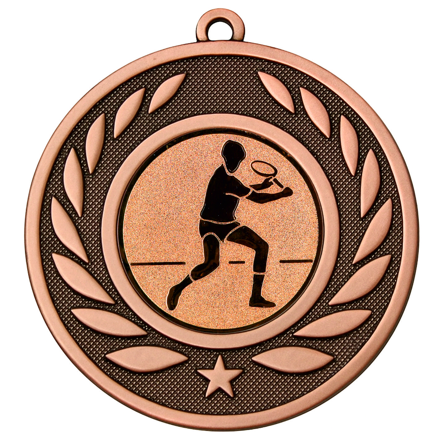 Bronze Laurel Male Tennis Medal-FREE Ribbon-M9459.03