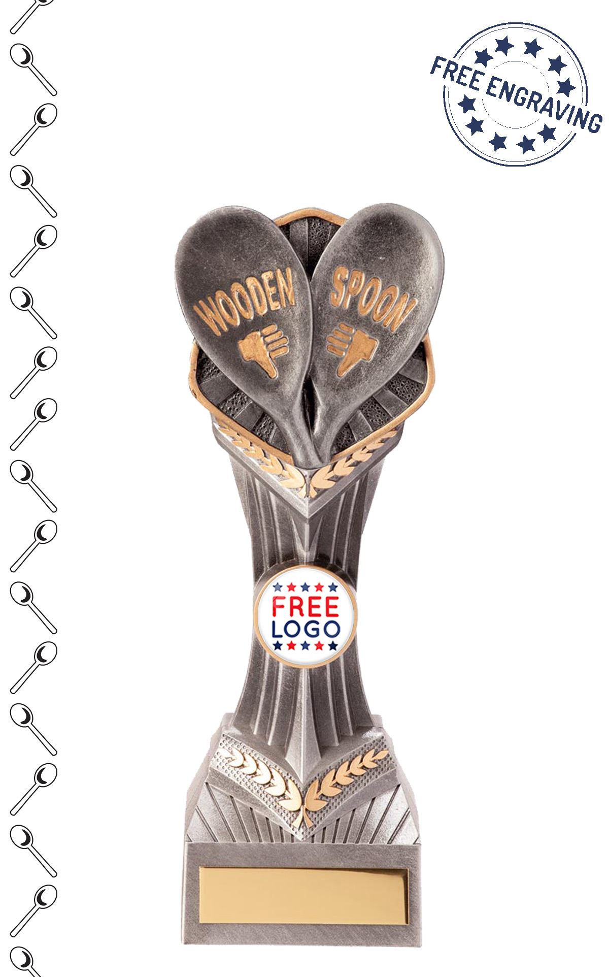 Wooden Spoon Awards Falcon Wooden Spoon FREE Logo FREE Engraving