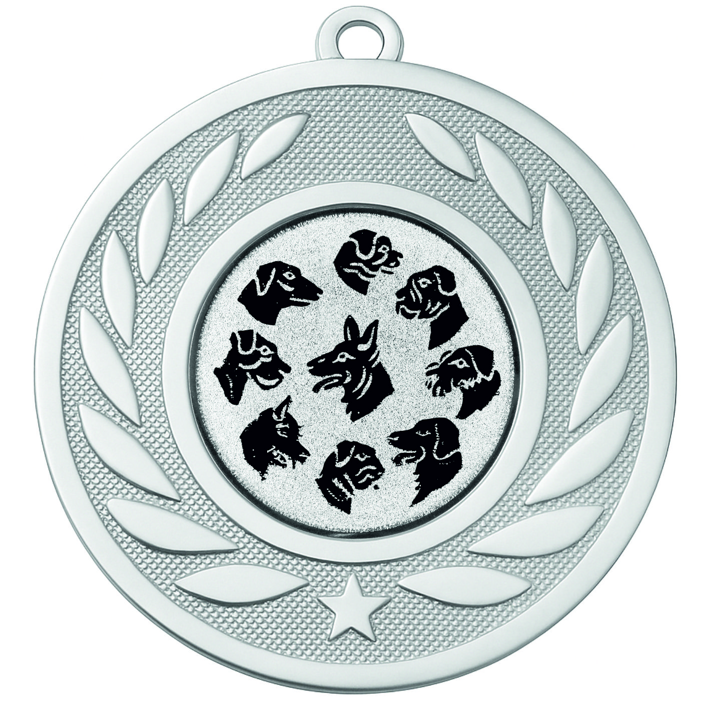 Silver Laurel Multi Dog Medal - FREE Ribbon - BIE.M9459.02