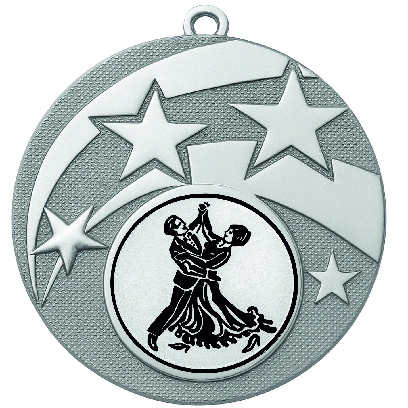 Silver Star Ballroom Medal - FREE Ribbon - BIE.M9457.02