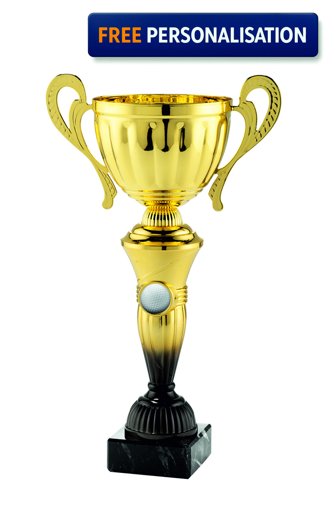 38cm GOLD & BLACK CUP GOLF AWARD - MT.151.15.F
