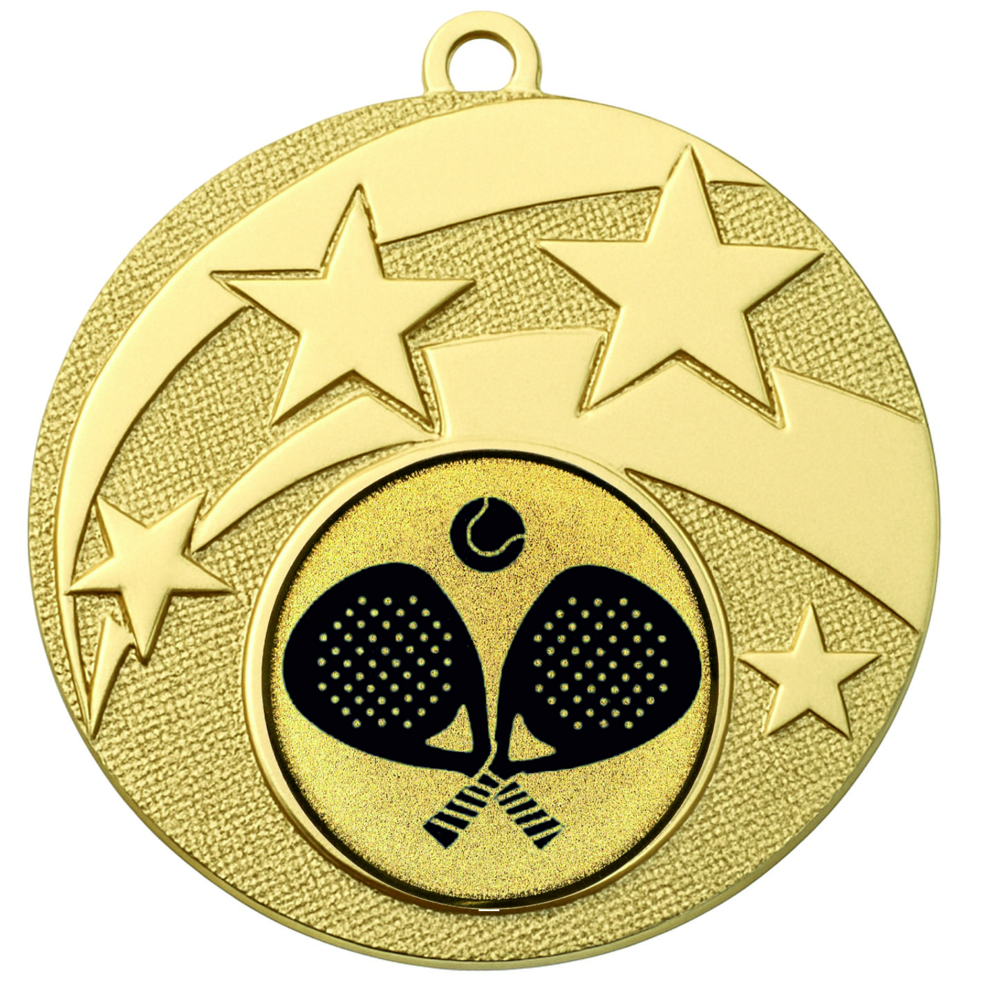 Gold Star Padel Medal -FREE Ribbon -BIE.M9457.01