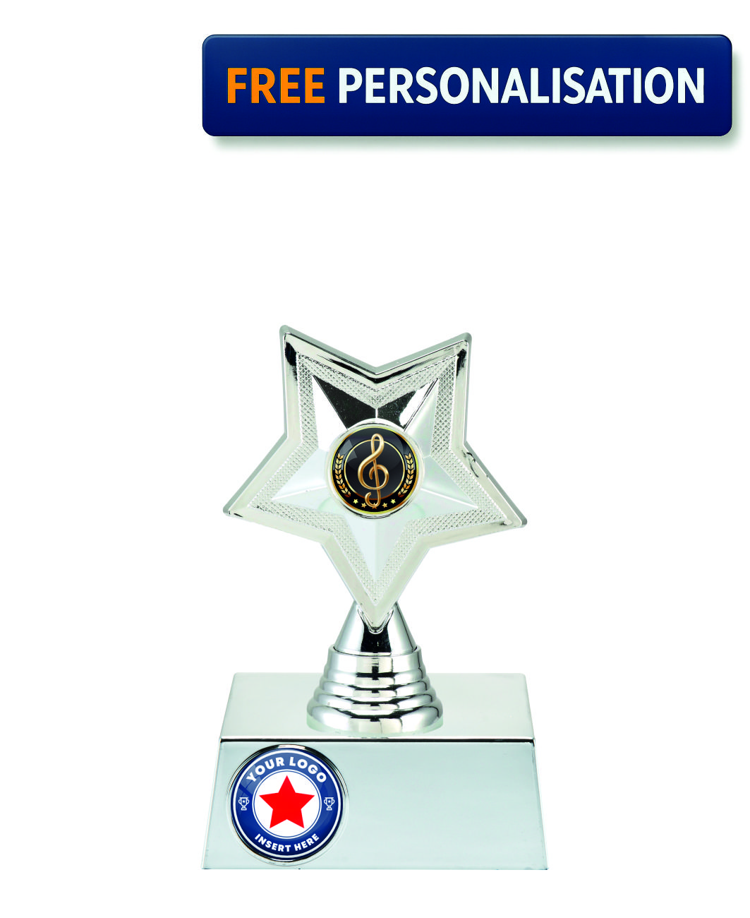14.5cm SILVER STAR MUSIC AWARD - P531.02 + N31.02