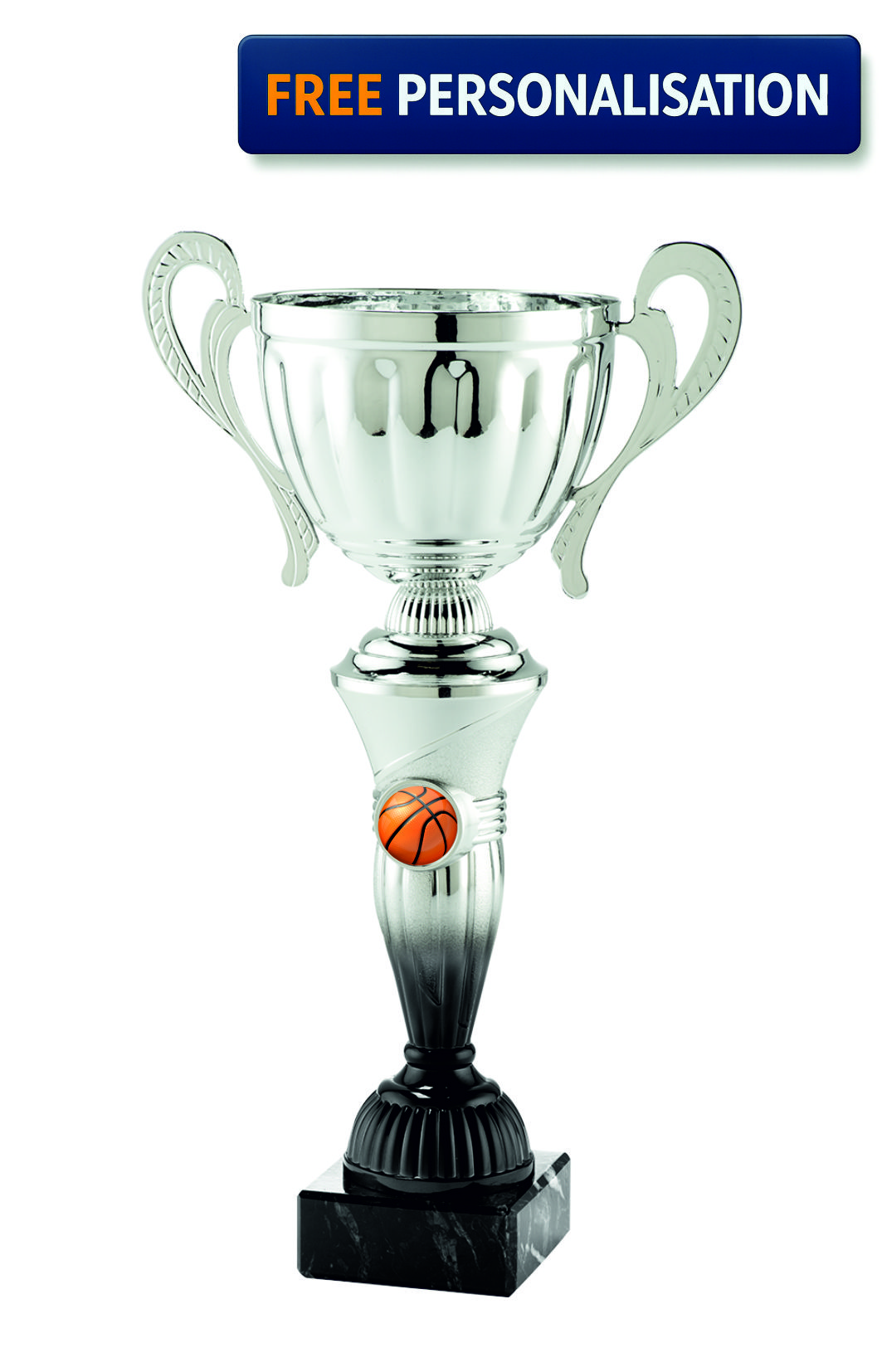 36cm SILVER & BLACK CUP BASKETBALL AWARD - MT.151.16.E
