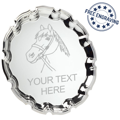 Horses Head Chippendale Silver Plated Salver 30.5cm- SP3D