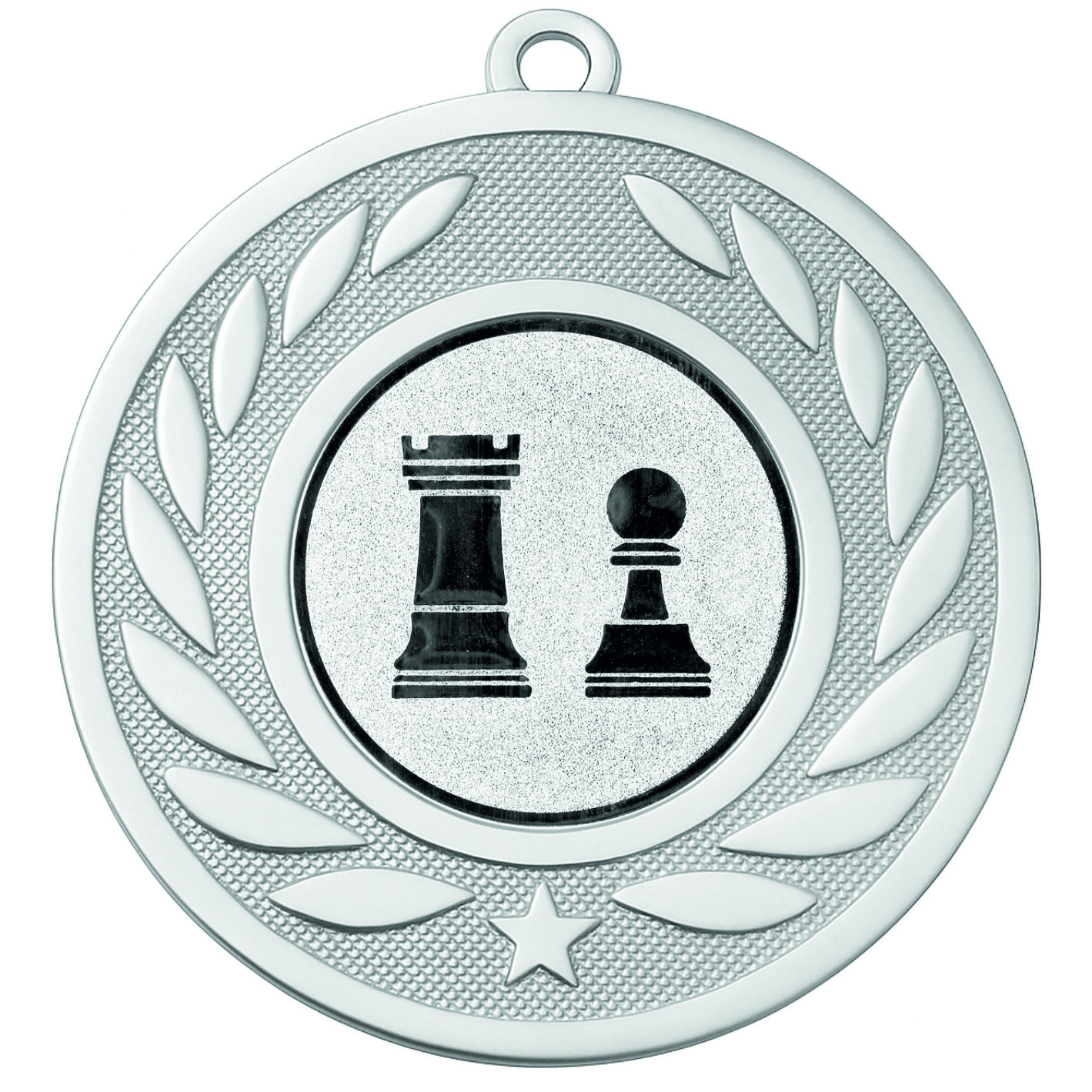 Silver Laurel Chess Medal - FREE Ribbon - BIE.M9459.02
