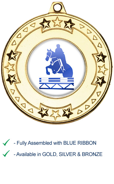 Show Jumping Medal with Blue Ribbon - M69