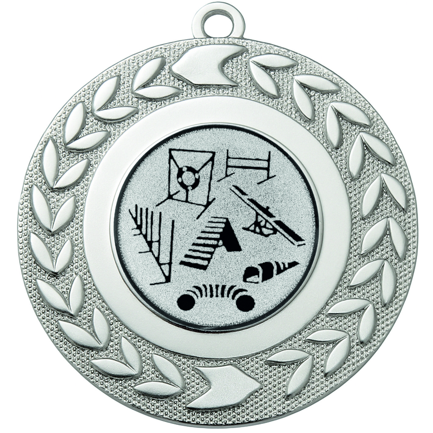 Silver Wreath Dog Agility Medal - FREE Ribbon - BIE.M9460.02