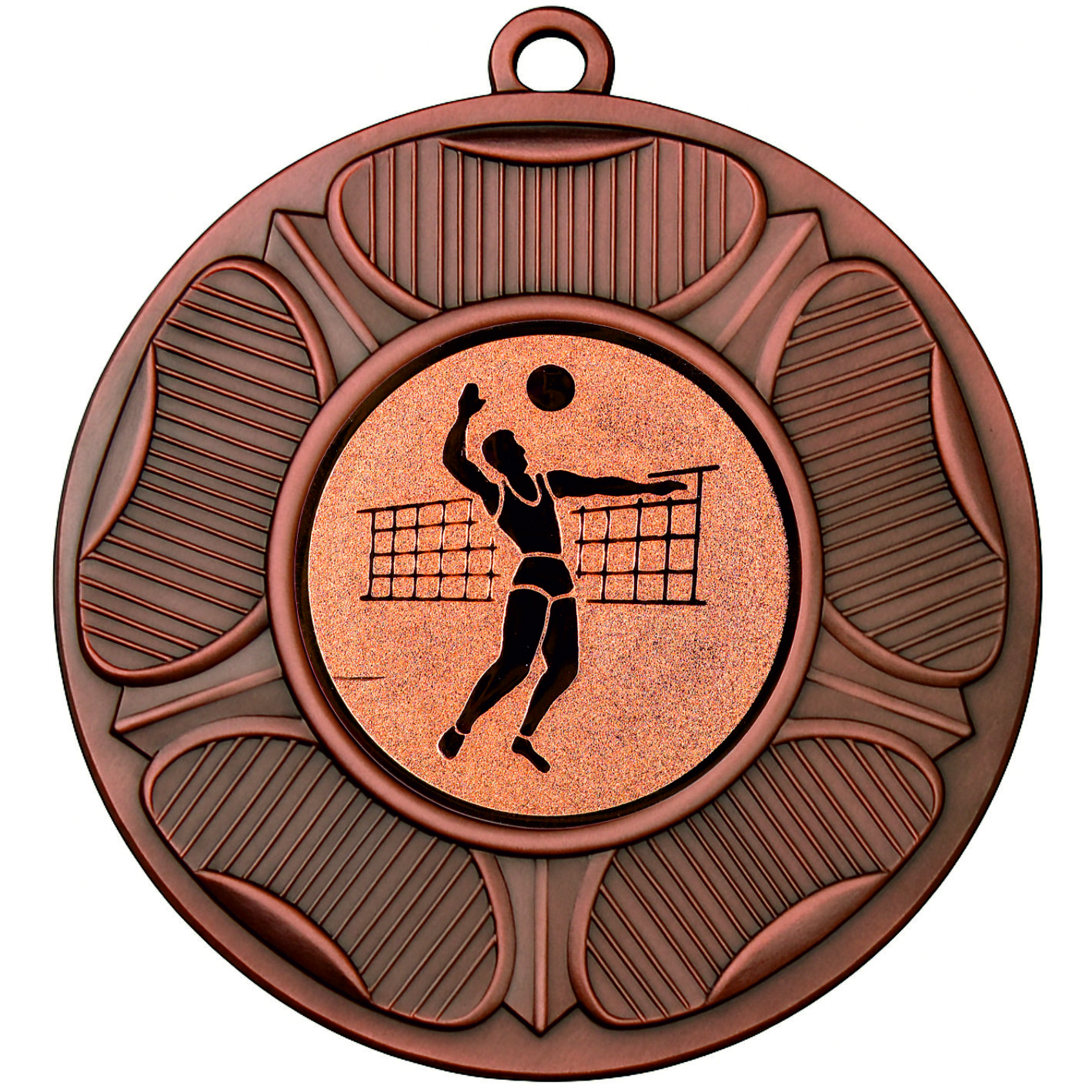 Bronze Tudor Rose Male Volleyball Medal-FREE Ribbon-BIE.M9458.03