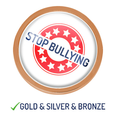 HIGH QUALITY METAL ANTI-BULLYING BADGE - 22mm