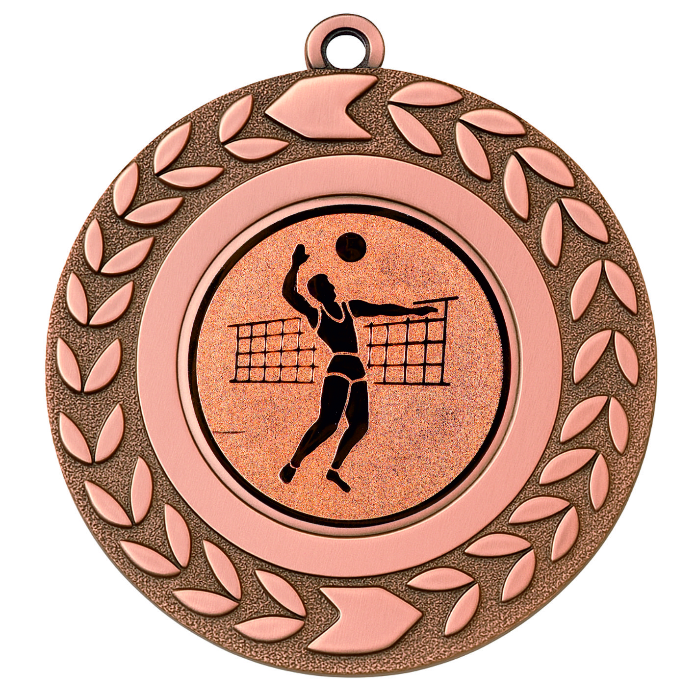 Bronze Wreath Male Volleyball Medal - FREE Ribbon - BIE.M9460.03