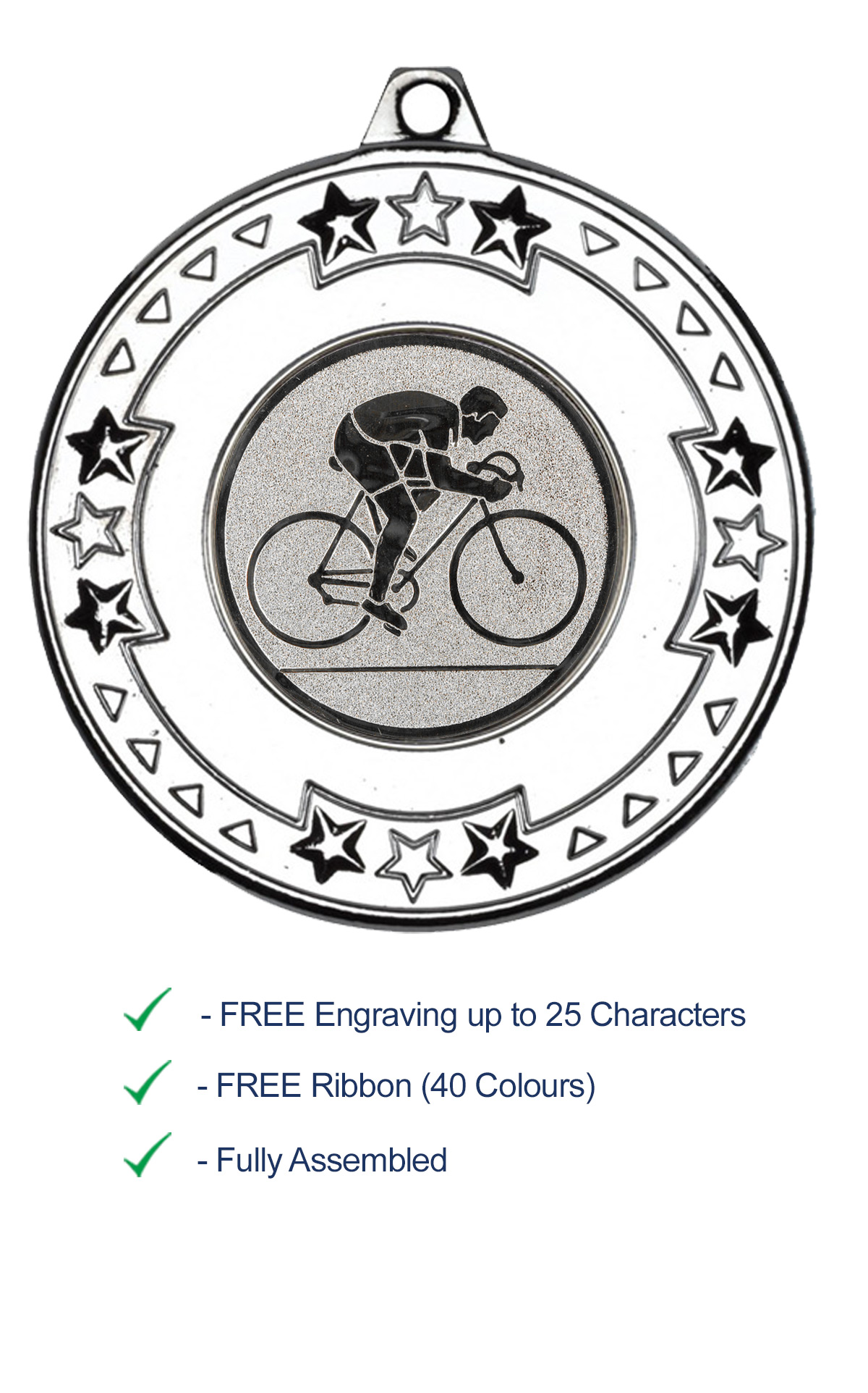 CYCLING MEDAL 1 M69S AF.71 FREE Logo FREE Engraving FAST