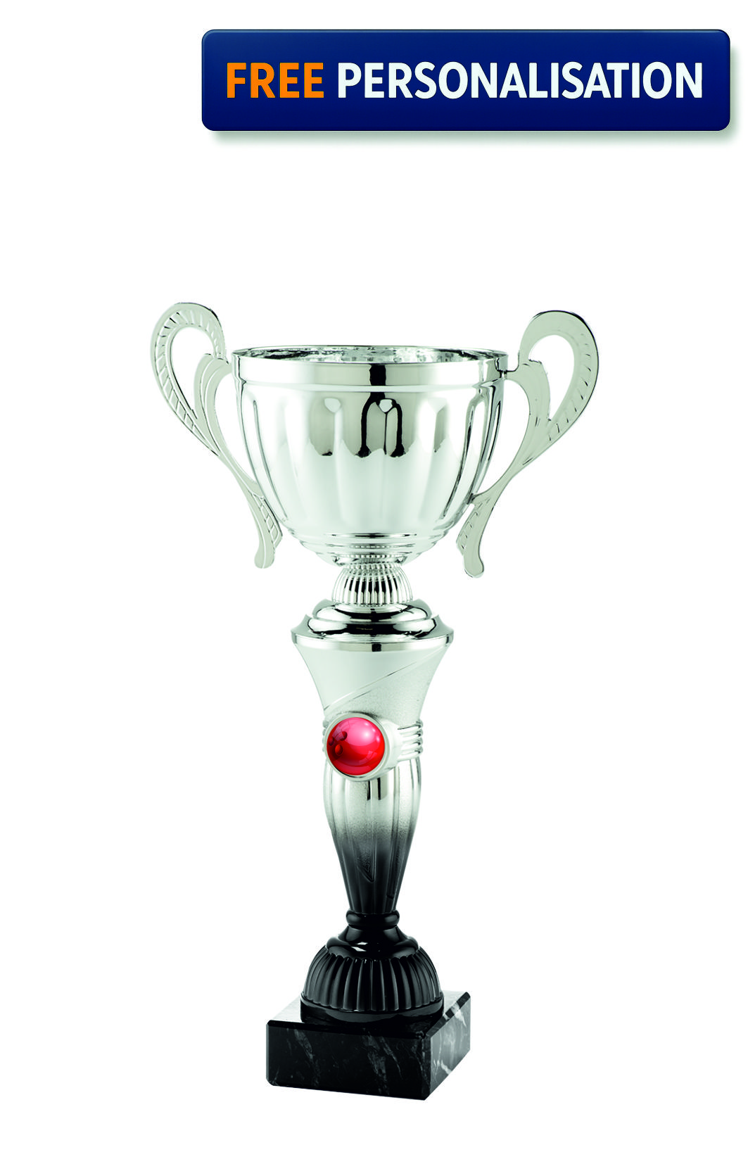 30cm SILVER & BLACK CUP BOWLING AWARD - MT.151.16.B