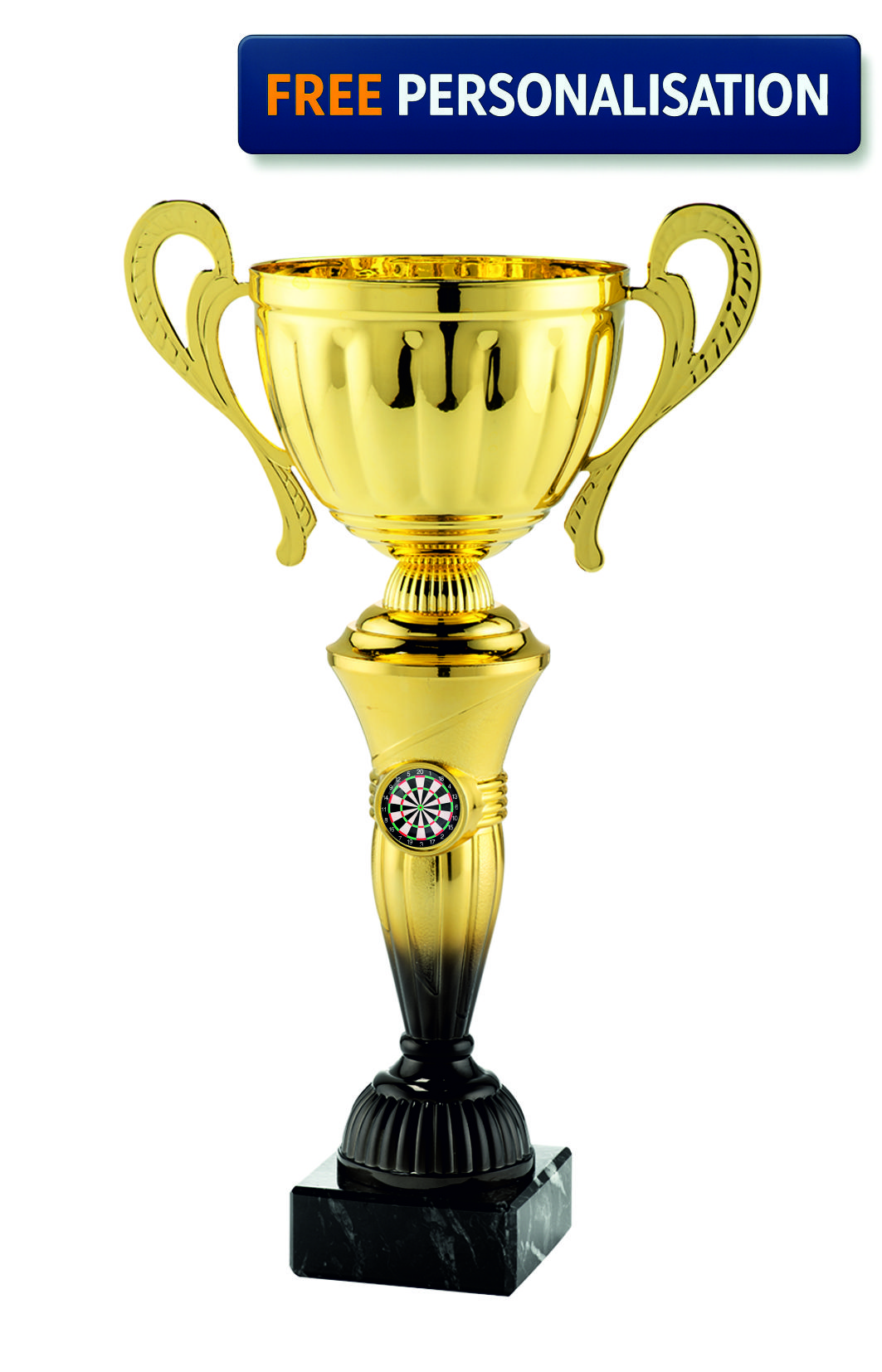 38cm GOLD & BLACK CUP DARTS AWARD - MT.151.15.F