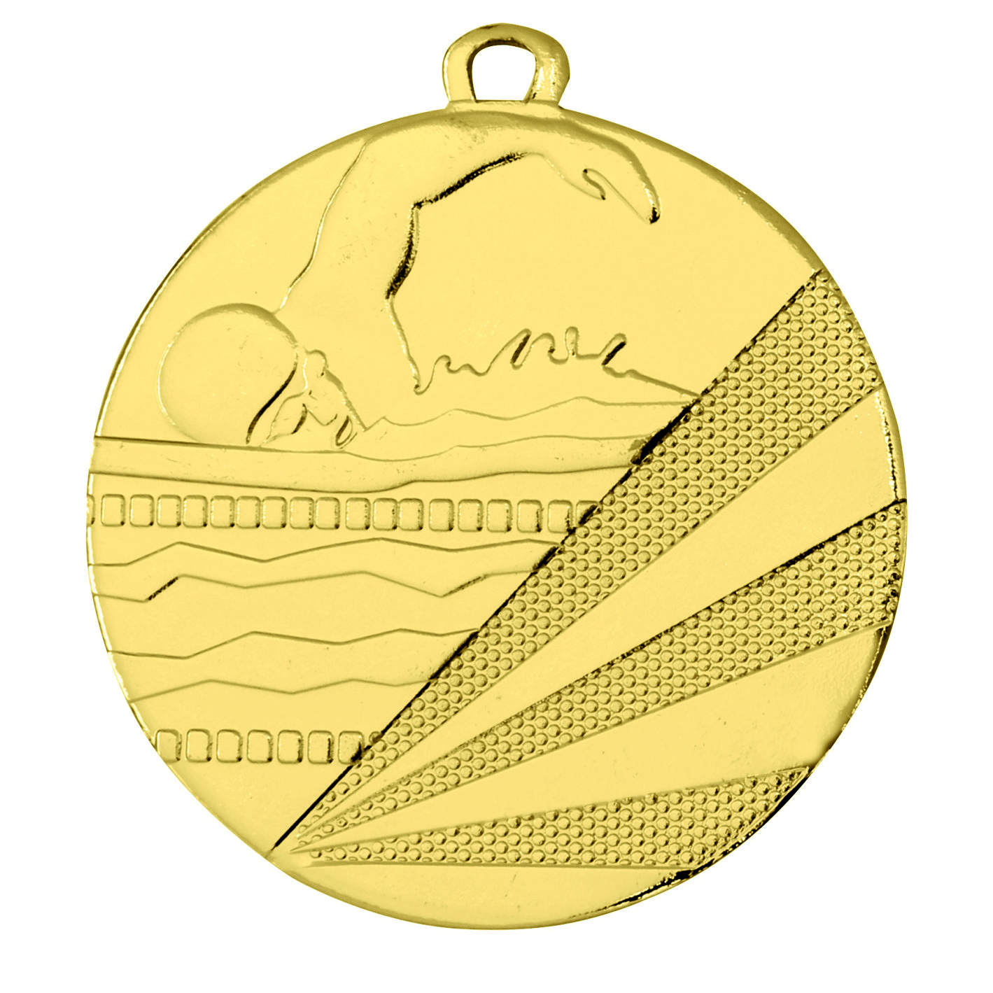 Gold Swimming 50mm Medal D112C.01