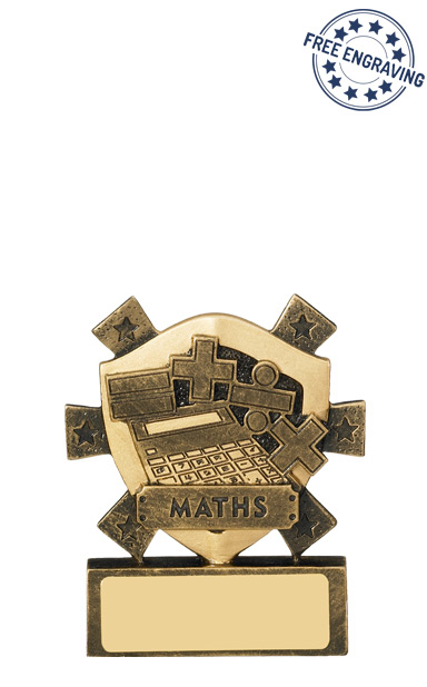 Mini Shield- Maths Resin Trophy - RM643-GW