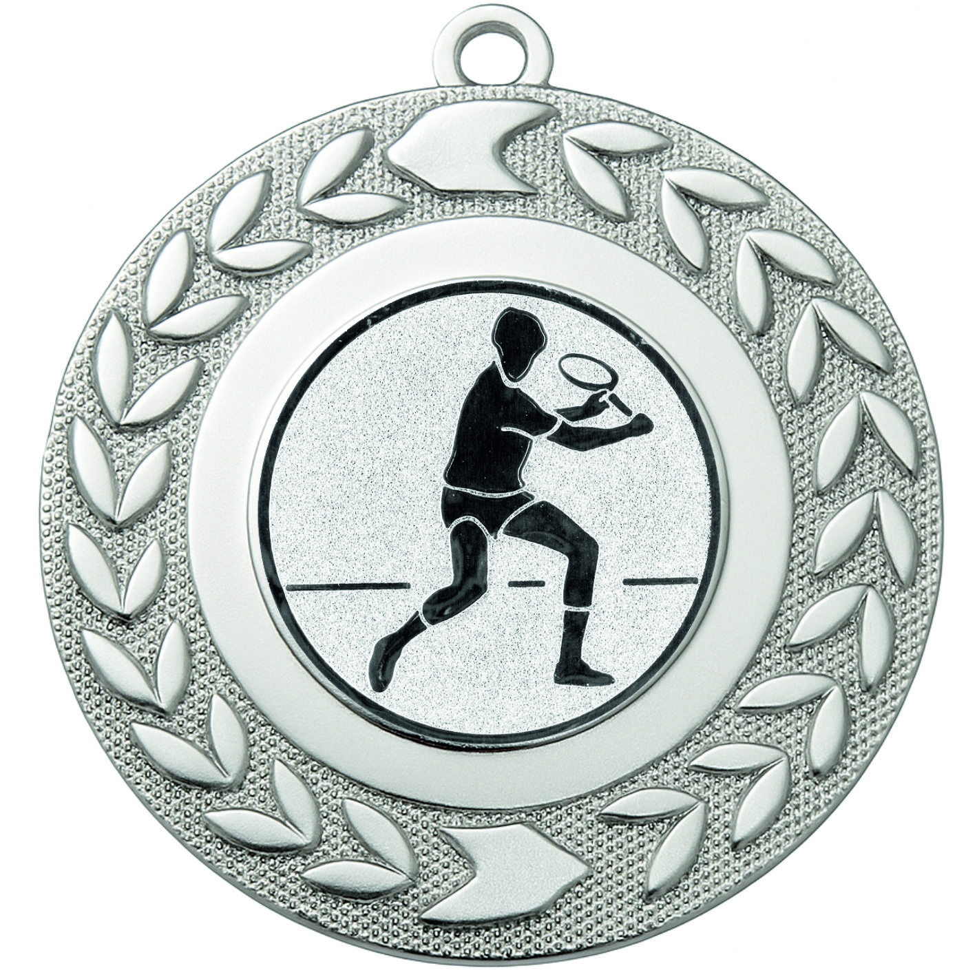 Silver Wreath Male Tennis Medal - FREE Ribbon - BIE.M9460.02