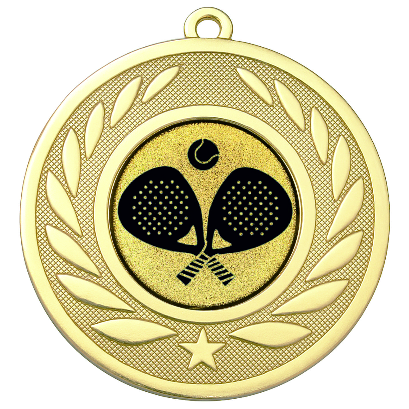 Gold Laurel Padel Medal - FREE Ribbon - BIE.M9459.01