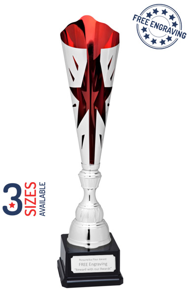 Large Red Shooting Star Cup on a Heavyweight Base- ML.045.65