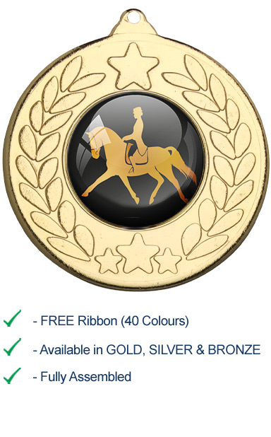 Bronze Dressage Medal with Ribbon - 9459B