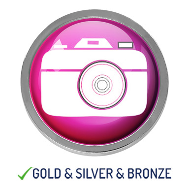 HIGH QUALITY METAL PHOTOGRAPHY BADGE - 22mm