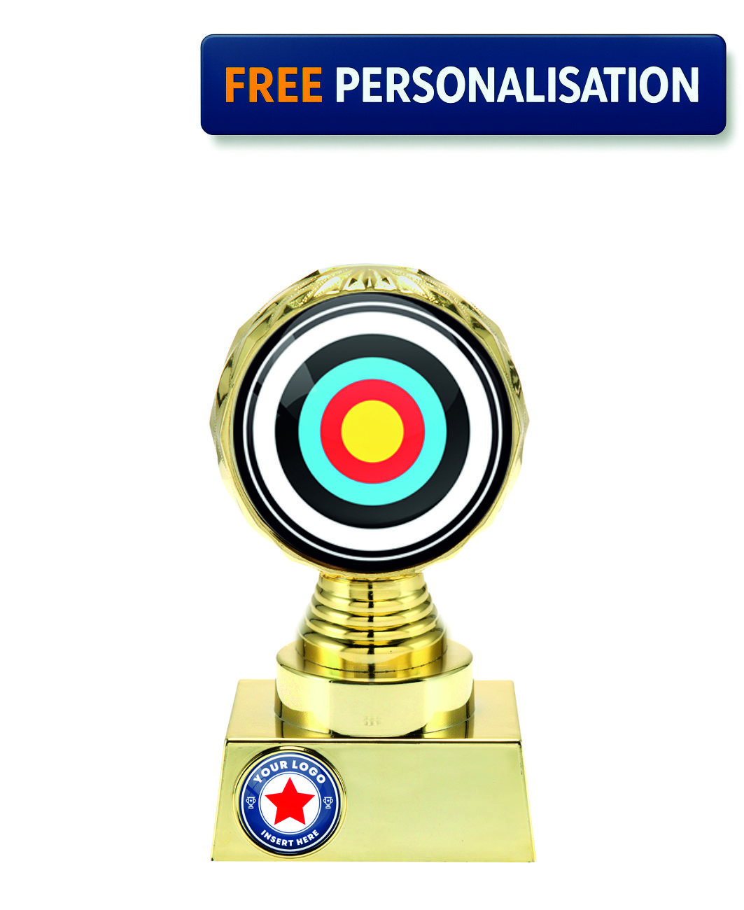 16.5cm GOLD SHINE ARCHERY AWARD - P514.01 +N33.01