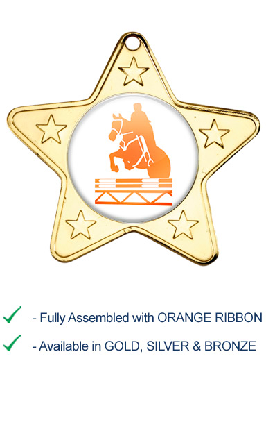 Show Jumping Medal with Orange Ribbon - M10