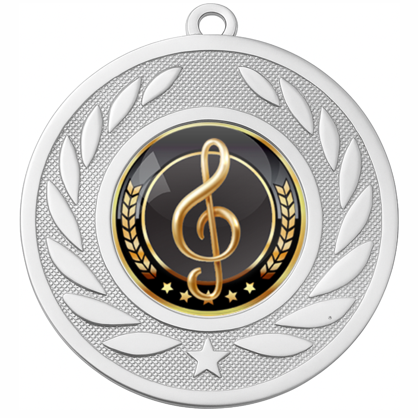 Silver Laurel Colour Music Medal-FREE Ribbon-BIE.M9459.02