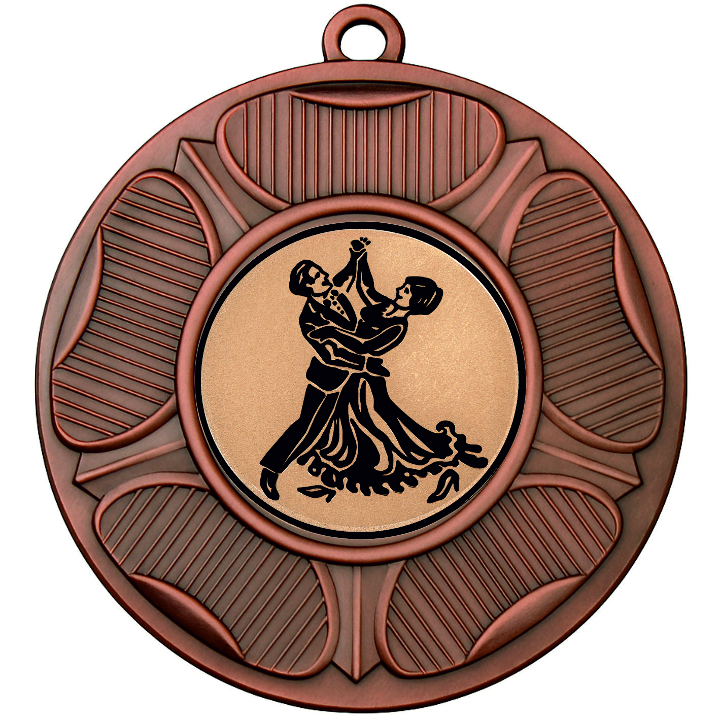 Bronze Tudor Rose Ballroom Medal-FREE Ribbon - BIE.M9458.03