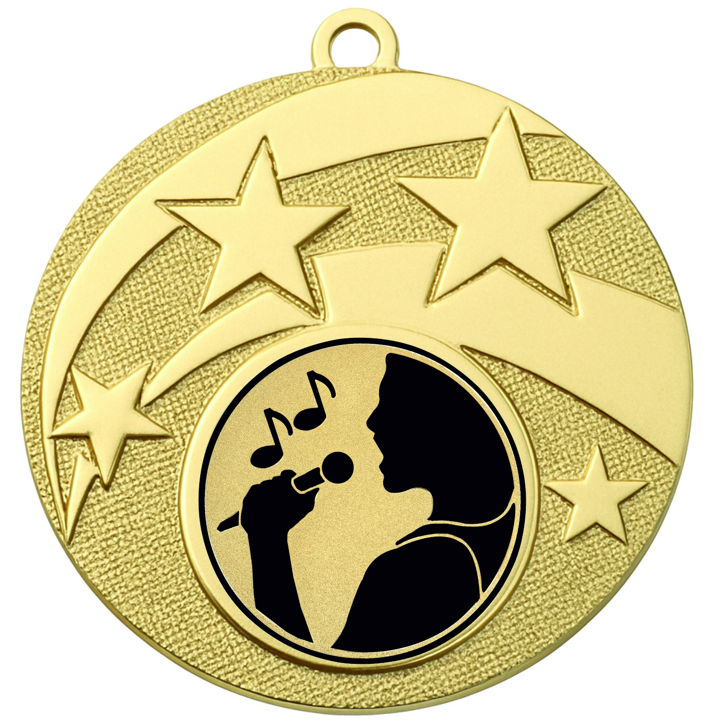 Gold Star Singing Medal -FREE Ribbon -BIE.M9457.01