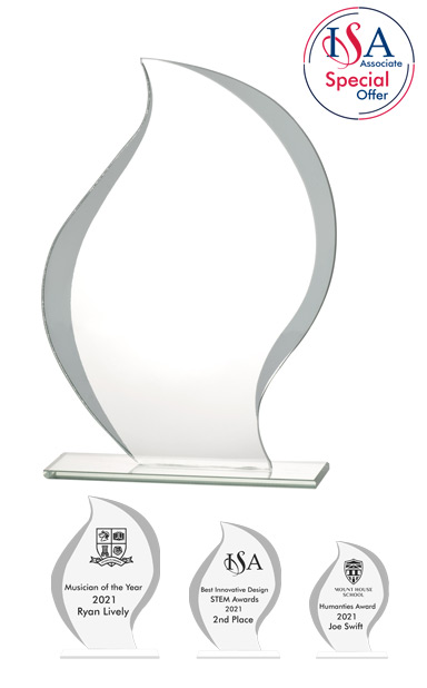 ISA Personalised Flame Glass AWARD - W293