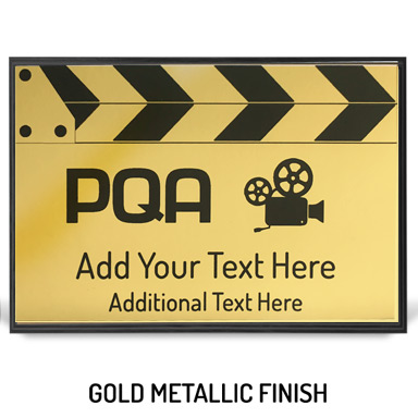 PQA 6"  CLAPPERBOARD -  GOLD WITH CAMERA
