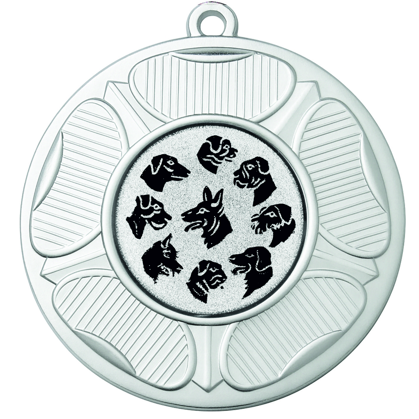 Silver Tudor Rose Multi Dog Medal-FREE Ribbon - BIE.M9458.02