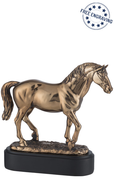 Bronze Plated Horse Figure - RW20