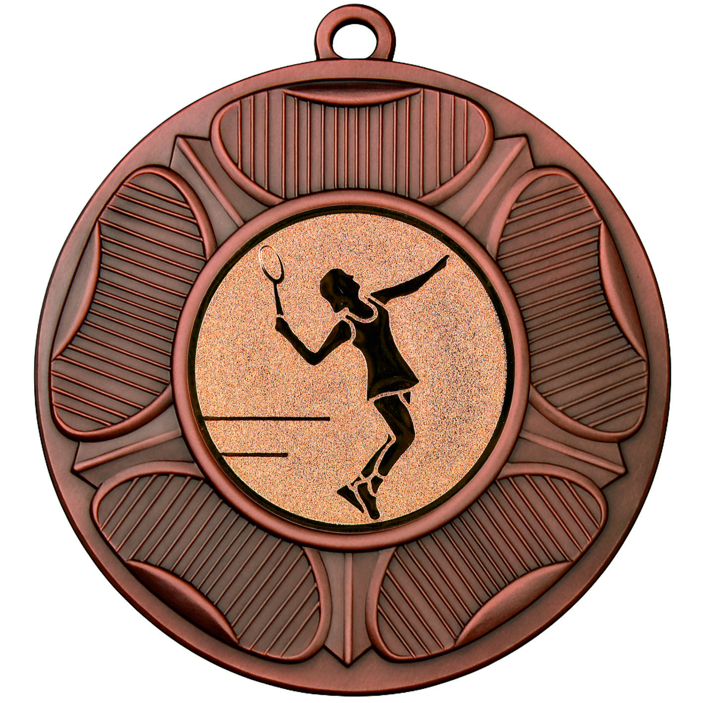 Bronze Rose Female Tennis Medal-FREE Ribbon-BIE.M9458.03