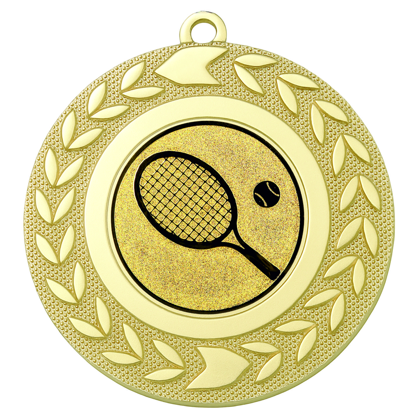 Gold Wreath Tennis Medal - FREE Ribbon - BIE.M9460.01