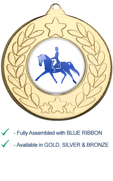 Dressage Medal with Blue Ribbon - M18